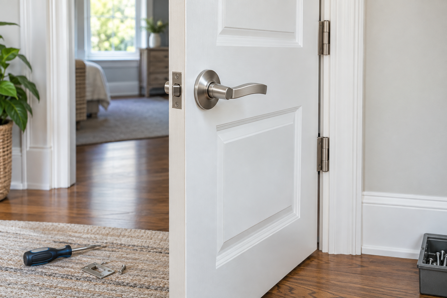 Interior door and hardware repair service example