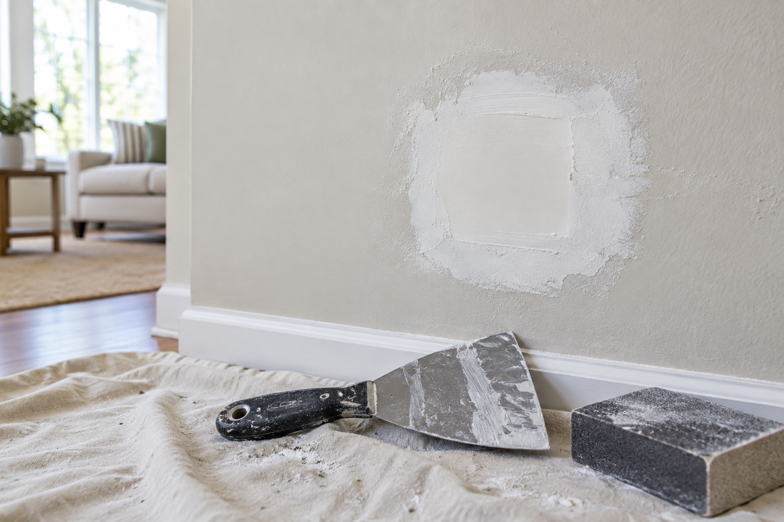 Drywall patching service example
